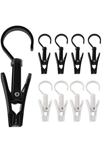 Generic SYOSI Laundry Hooks Clip Plastic Clothes Pins Super Strong Hanger Clips Swivel Hooks Clip for Cloth