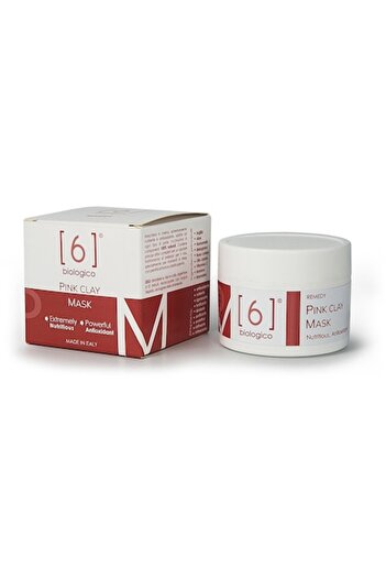 6biologico Pink clay face mask 100 ml - nourishing and antioxidant