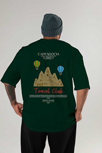 Ankhises Cappadocia Turkey Back Printed Oversize T-shirt Ανδρικό Γυναικείο Βαμβακερό μπλουζάκι με λαιμόκοψη