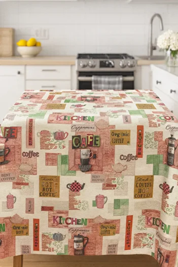 MEKİK BUTİK Raşel Fabric Stress-Free Table Cloth Table Cloth Stain-Resistant