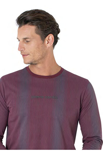 Pierre Cardin Men's New Season Long Sleeve Pocket Detailed Cotton Home Wear Pajama Set Vrp.C.P61.E05.Y01