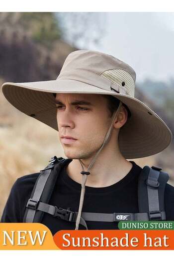 fun zone Sun Hats, UPF 50+ Waterproof Mesh Wide Brim Bucket Fishing Hat, Summer Hat with Large Brim Sunshade