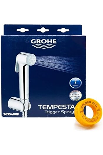 Grohe Duravel Tempesta-F Trigger Spray Hand Shower Set with Teflon Tape, Wall Holder Set, 1250mm Hos