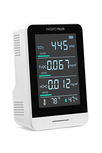 Inkbird InkbirdPlus Air Quality CO2 Monitor AK3 Indoor CO2 Meter Accurate Tester for Formaldehyde(HCHO) TVOC
