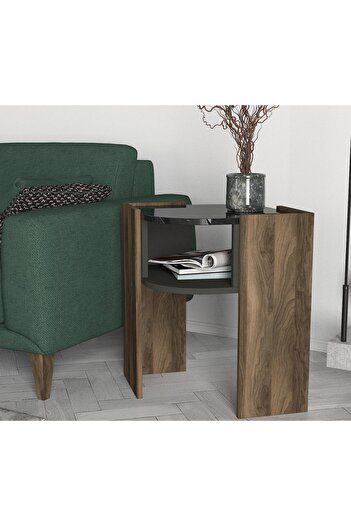 UnicUtil Coffee Table, DarkWood Focus, UnicUtil, 47.6 x 44 x 60 cm, Brown-Black, UUMC30