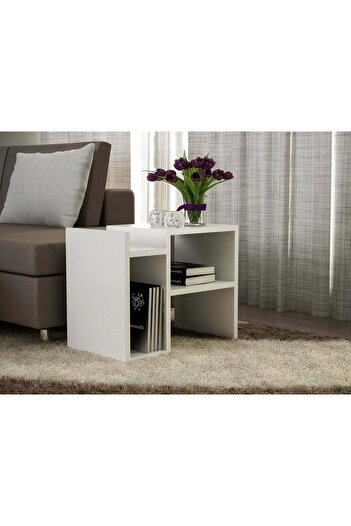 UnicUtil UnicUtil Side Coffee Table, 49 x 30 x 40 cm, White
