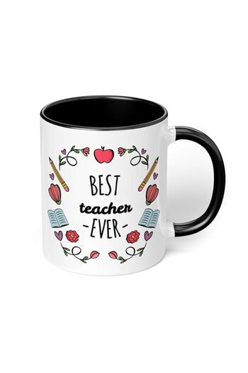 Generic InstaMugs 1 Mug - "Best Teacher Ever" Teachers Mug - Perfect for your cuppa Coffee, Tea, Karak, Mil
