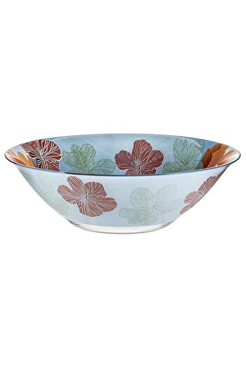 Generic Luminarc Glass Hibiscus Blue Salad Bowl