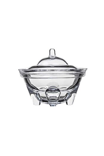 Generic Azad Acrylic Kw-01-1Bl Footed Candy Bowl With Lid - Clear