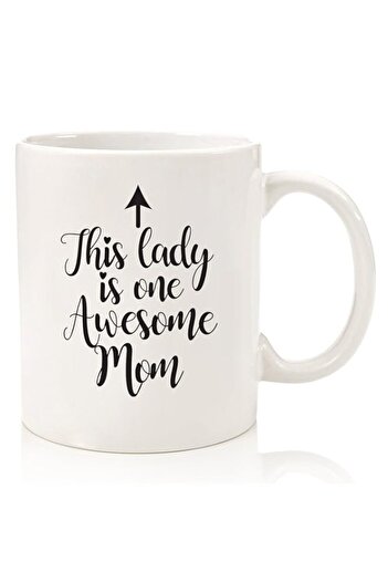 Generic One Awesome Mom Funny Coffee Mug - Best Mothers Day Gifts for Mom, Women - Unique Mom Gifts from Da