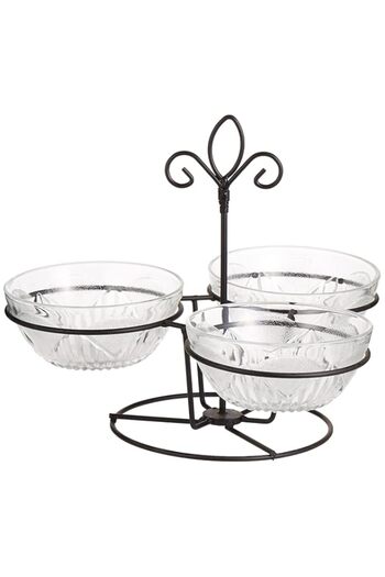 Generic Harmony Glass Serving Bowl Set of 4, Clear