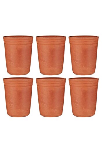Generic Harmony Glass Set, 250 ml - 6 Pieces, Brown