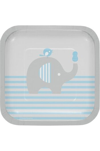 Generic Creative Converting Little Peanut-Boy Square Paper Dessert Plates (8 Count), 7"