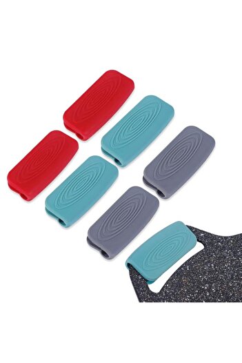 Generic Klyuqoz Silicone Pot Handle Sleeve, 6 Pcs Cast Iron Handle Cover, Anti-Slip Silicone Skillet Handle