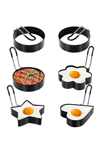 Generic LeeLoon 6 Pack Eggs Rings, Stainless Steel Egg Cooking Rings, Round Pancake Mold for Frying Eggs, O
