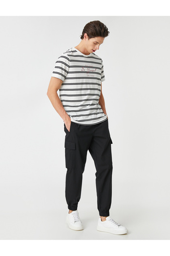 Koton Jogger Cargo Trousers Drawstring Pocket Detailed