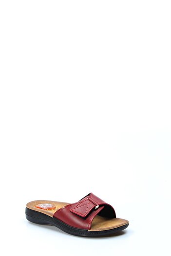 Ayakkabıhane Burgundy Comfortable Women's Home Slippers Ah1E00126151291916151330