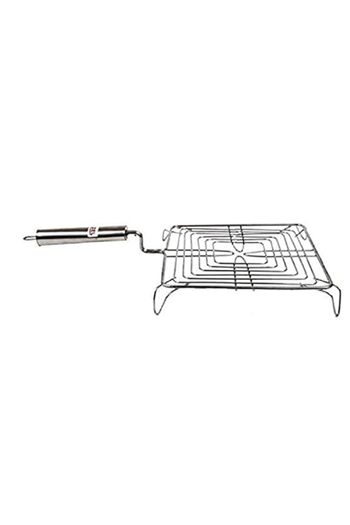 Generic Billion Deals Stainless Steel Square Roti Grill with Pipe Handle (9in)