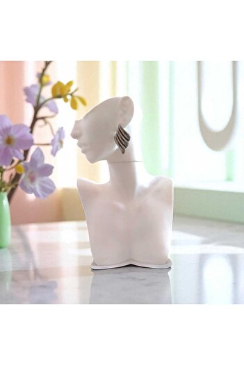 feyza collection Vintage Cut Wave Steel Earrings