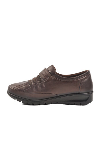 Voyager Brown Genuine Leather Anatomical Women's Casual Shoes 7679-26K Z