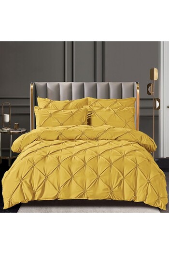 FIONNA.RO Finet Bed Linen With Pleats - Yellow