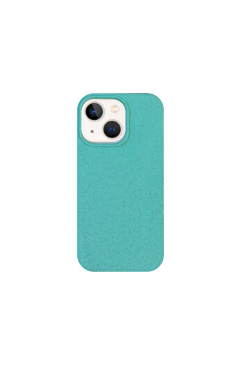 OEM Wheat Straw Bumper Phone Case Compatible with iPhone 15 - Turquoise
