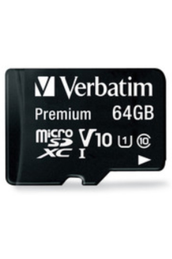 Verbatim Card de memorie Verbatim, microSDXC, 64 GB, Clasa 10 + Adaptor SD
