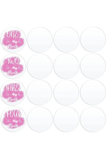 Lamsit Ibdaa Acrylic Circles 3mm Thick 16-Pack (4 Inch, Clear)