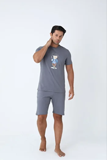HUBEN Men's Gray Pajama Set