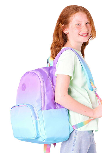 ELATAE Waterproof Fabric Girl's Multi-Eye Orthopedic Backpack School Bag K1799