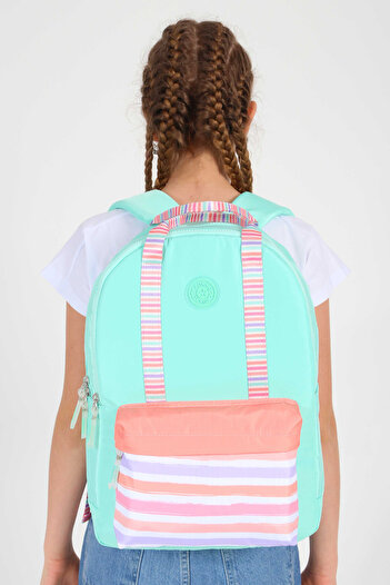 ELATAE Waterproof Fabric Girl's Multi-Eye Orthopedic Back School Bag K1767