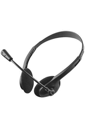 Trust Primo 21665 Stereo Headphones, Microphone (Black)