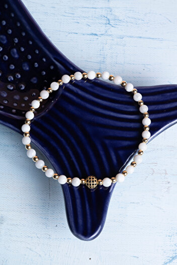DENİZ Certified Moonstone Natural Stone Bracelet