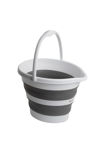 awwaline Foldable plastic bucket, awwaline, white/gray, 5 liters