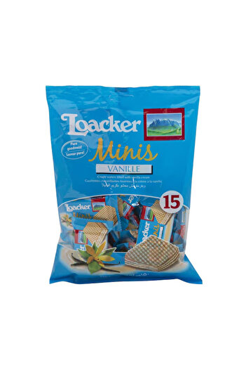 Loacker Classic Vanilla Flavor Minis Wafer, 150 g - Pack of 1