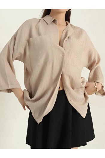 Azda Double Pocket Striped Linen Women's Shirt Md:070