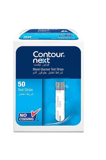 Contour Next كونتور نيكست شرائط قياس السكر في الدم 50 قطعة