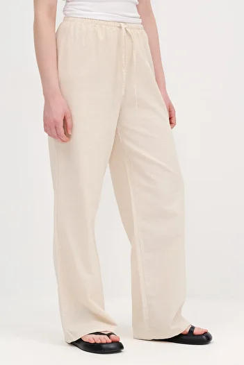 Addax Wide Leg Pants with Tie Waist Pn17449