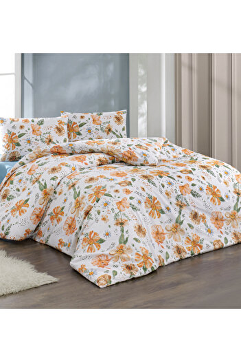 Kristal By Taç Crystal Ranforce Double Cotton Duvet Cover Set Delicate