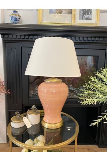Dekordan House Salmon Color Ceramic Lampshade