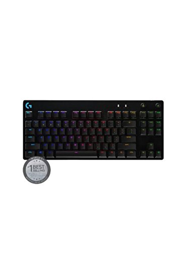 logitech Tastatură mecanică de gaming G Pro, iluminare RGB, comutator GX Blue (negru)
