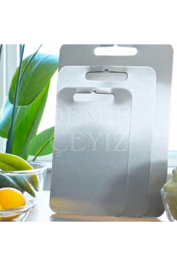 Demir Çeyiz Dmr Life 3 Size 18/10 Stainless Steel Antibacterial Cutting Board |   Buy 3 Pay 2 Deal!