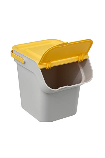 5five Simple Smart Nyborg sorting waste bin, plastic, yellow, 20 liters, 28.5 x 31 x 34 cm