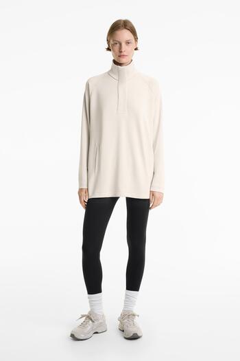 Oysho Back pleat long sweatshirt with soft-touch modal