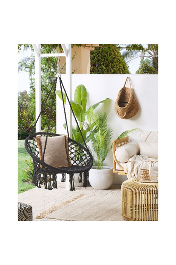 varioshop VarioShop® indoor/outdoor hanging hammock, for terrace, balcony, garden, metal frame