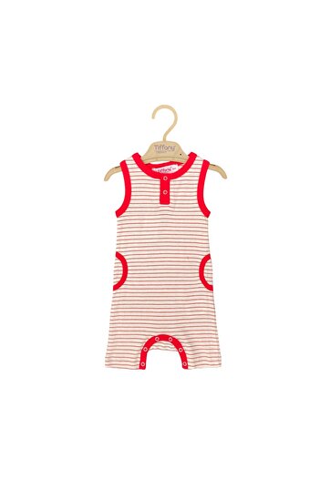 Tiffany Baby Kıds Tiffany Baby Organic Theme Rompy with Hanging Pockets 88021