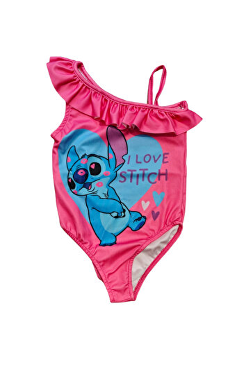 Gadget Gear Girl's Swimsuit Single Shoulder Strap Print Detail Ruffle