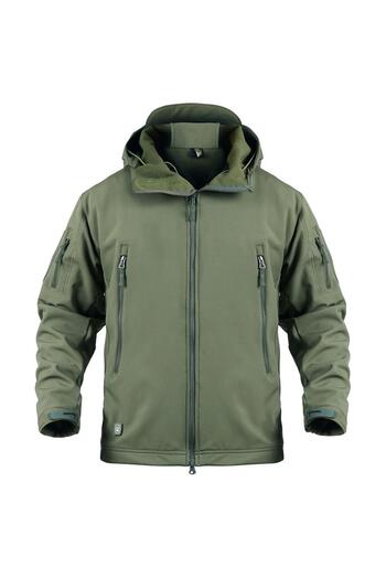 Lion camo Softshell Jacket with Lined Wool 'Shellpower'