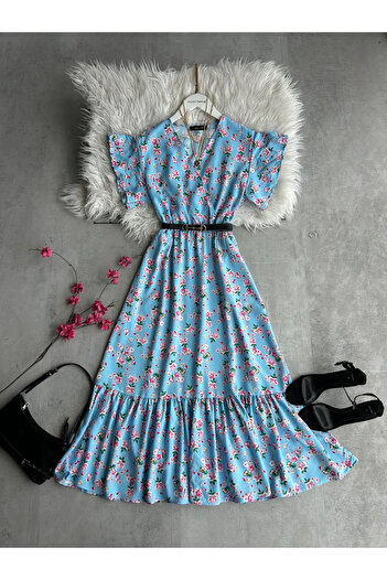 modabetce Kruvaze Collar Women's Dress Hazel