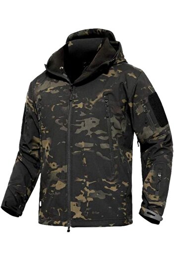 Lion camo Softshell Jacket with Lined Wool 'Shellpower'